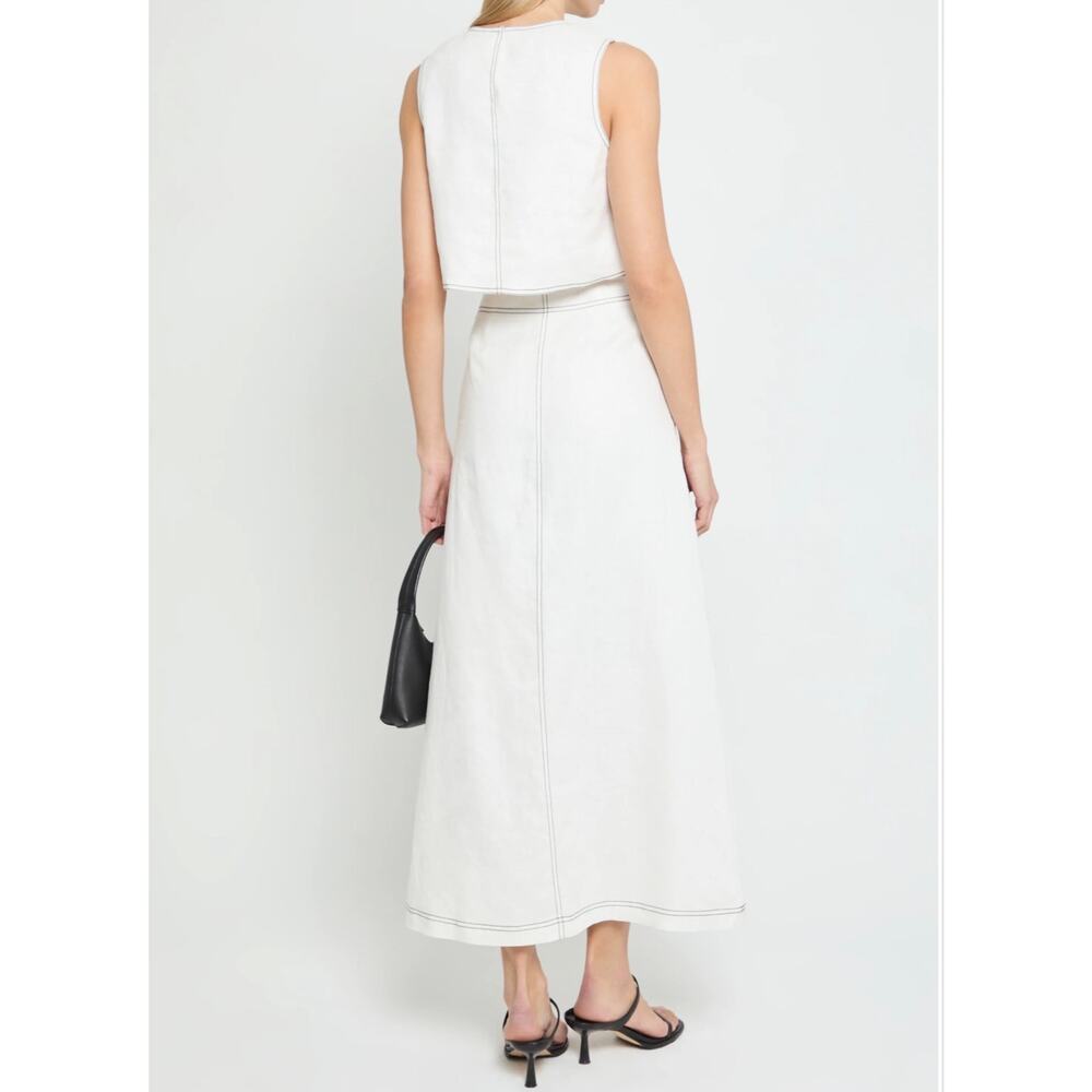 New Caara Zenni linen maxi skirt size M medium - Picture 2 of 6